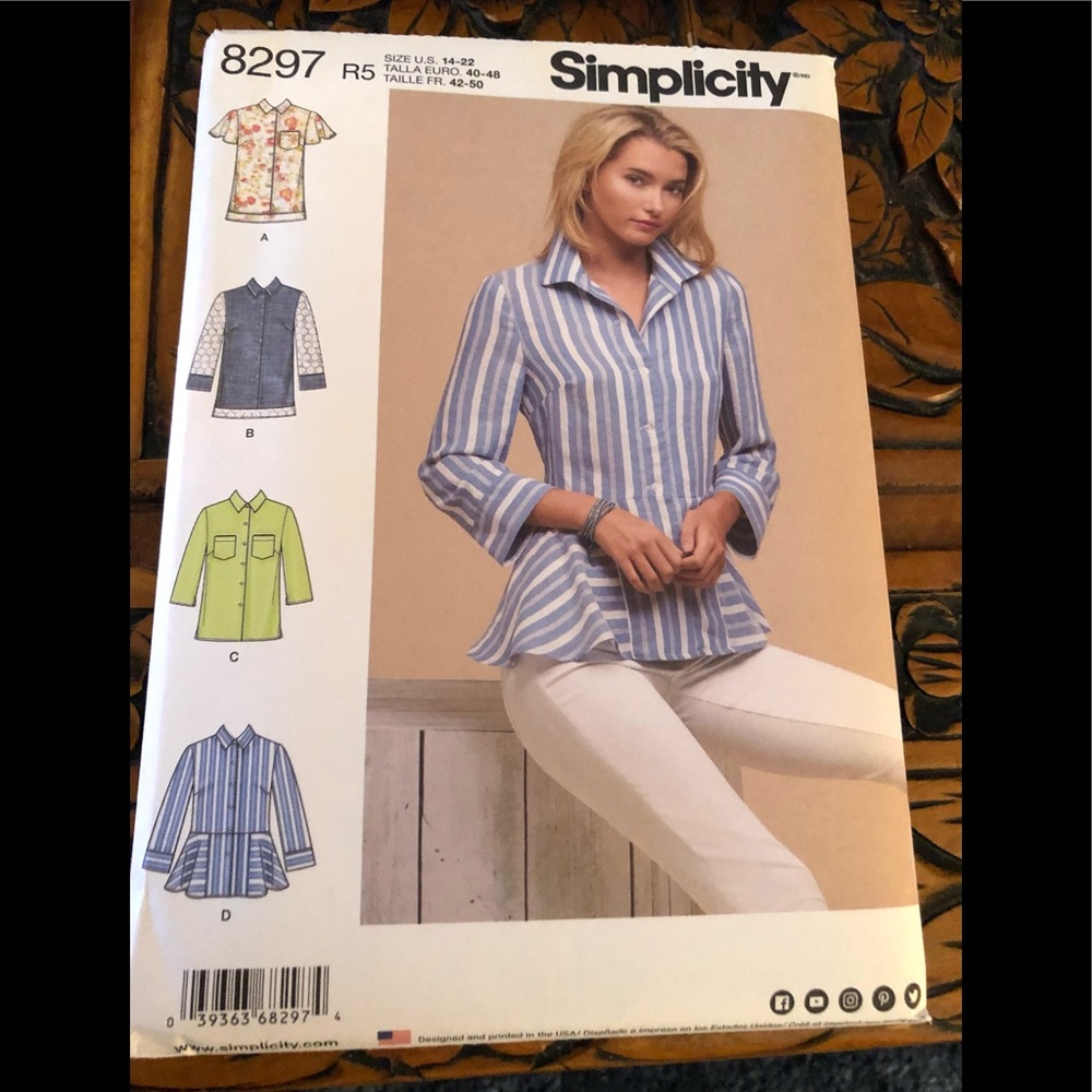 - Simplicity 8297 sewing pattern